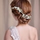 thumbnail image 3 of Diadema de flores, corona de flores nupciales con hojas artificiales, flores y perlas, accesorios para el cabello de boda para mujeres y niñas, 3 of 5