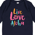 thumbnail image 4 of Inktastic Live Love Aloha Boys or Girls Long Sleeve Baby Bodysuit, 4 of 5