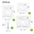 thumbnail image 3 of 20 Pack Felji Food Vacuum Sealer Bags with Hand Pump, BPA Free, Compatible to Foodsaver Sous Vide, Refill Bags with Unique Multi-Layer Construction, 3 of 6