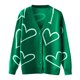 thumbnail image 4 of Gibobby Sueter para mujer Suéteres de punto de cachemira para mujer con botones(Verde,Talla única), 4 of 5
