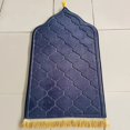 thumbnail image 1 of Portable Non-Slip Flannel Prayer Mat Soft Travel Embossed Design for Muslim Ramadan Eid Small Medium Large, 1 of 7