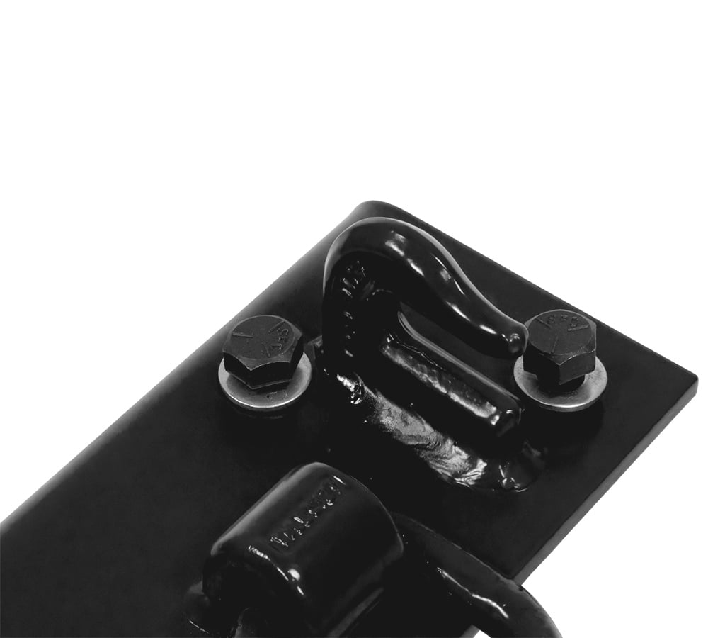 5-1/2"x22" Black Tractor Bucket Grab Hooks Bolt 2" Hitch Receiver for Deere 1025R 2320 2520 2720 2025R 2032R 2038R 3032E 4010 Tractor Bolt on Plate w/D-Ring & Grab Hooks - 4,700 lbs