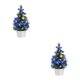 thumbnail image 3 of Wosthever Mini árbol de pino de Navidad de 20cm, paisaje Artificial, decoración de Navidad, accesorio de fotografía, artesanía DIY para azul real 2Conjunto, 3 of 6