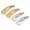 Golden-Silver, variant on Parcelona French Mini Set of 4 Small 1.25" Celluloid Snap Hair Pins for Women