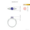 thumbnail image 4 of ANGARA Natural Solitaire Round Tanzanite Celtic Knot Ring in 14K White Gold for Women (Size-6mm) | December Birthstone, Birthday, Anniversary, Jewelry Gift for Women | Natural Tanzanite Ring, 4 of 9