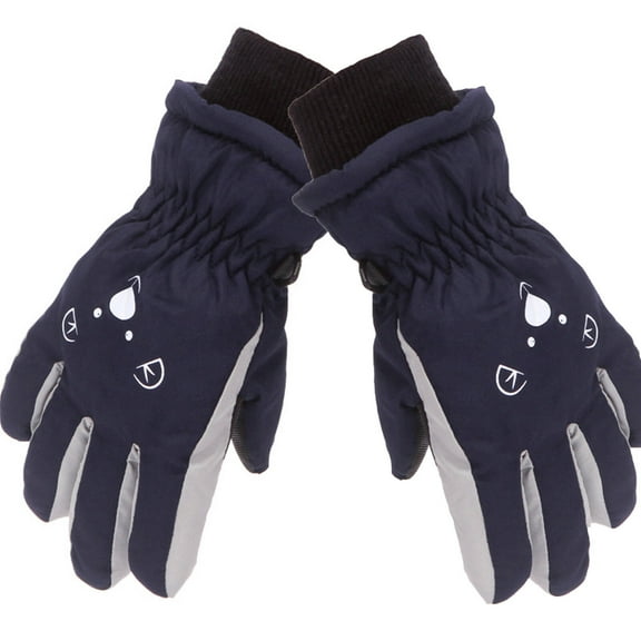 TELOLY Winter Gloves Men Winter Comfort Ski Gloves Women Outdoor Essentials Waterproof Gloves Women Comfy Snug Fit Black