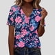 thumbnail image 1 of TaTaai 2026 Spring Summer Women's Fashion Print V-Neck Short Sleeve Loose Casual Tops Lightweight Soft Comfy Blouses for Daily Work Travel Wear Gift, 1 of 8