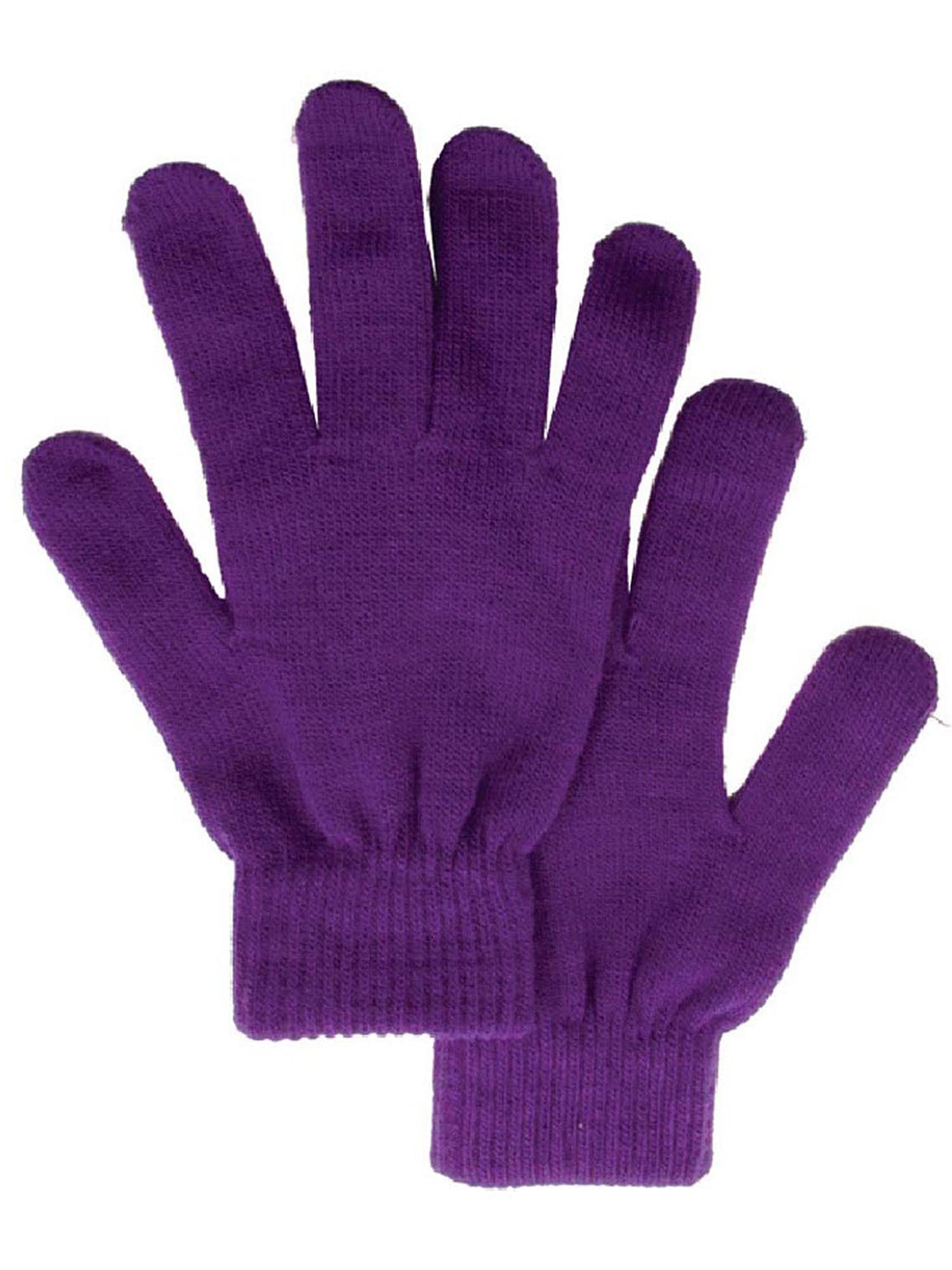 Simplicity - Simplicity Men/Women Full Gloves Solid Color Knitted ...