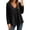 Black women v neck long sleeve tops a1, variant on Women V Neck Long Sleeve Eyelet Pullover Tops Loose Flowy Boho Blouse Solid Casual Tunic Shirt Fall Winter, Blue 2XL