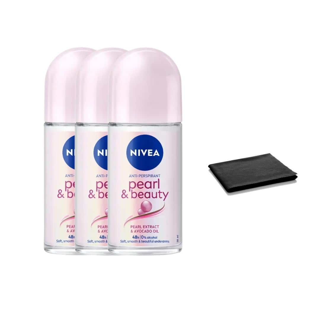 NIVEA Pearl & Beauty Anti-Perspirant Roll-On Deodorant, 72-Hour