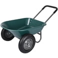 thumbnail image 1 of Chariot-benne à Brouette à Deux Roues, Chariot Utilitaire Domestique Robuste pour Jardin avec Pneus en Caoutchouc Pneumatiques de 15 Pouces, Capacité de 330 Lb, 1 of 9