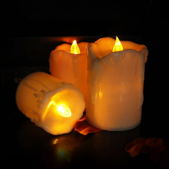 Soimiss Led Window Candles Decorative Plastic 3Pcs