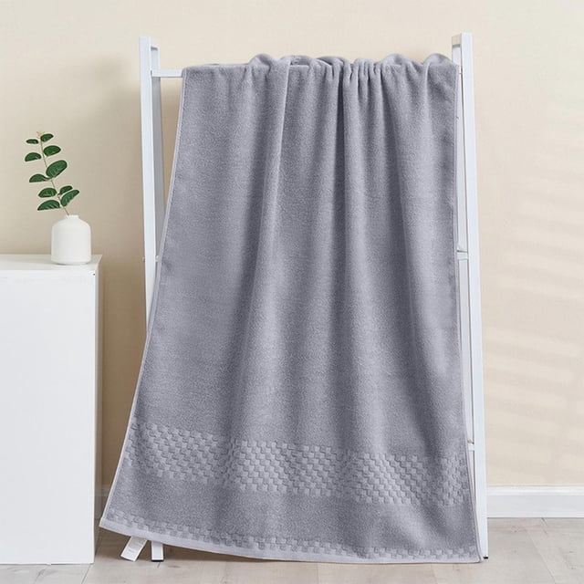 Fwttom Towel Thickened Soft Absorbent Plain Color Household Wash Face Gift Towel