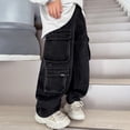 thumbnail image 5 of Jeans Cargo Pants for Boys Baggy Jeans Boys Straight Leg Jeans Boys Wide Leg Pants Boys Jeans Size 14-15 Years, 5 of 9