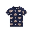 thumbnail image 3 of WIBACKER 3-8Y Toddler and Little Boys 2-Piece Bear Pajamas Set 100% Cotton Short Sleepwear Kids Summer Pjs, 3 of 8
