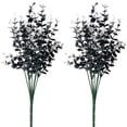 thumbnail image 1 of Juego de 2 hojas de eucalipto artificiales, en blanco y negro, flores falsas para arreglos florales navideños, coronas, fotografía de bodas, 1 of 5