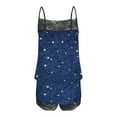 thumbnail image 3 of Hrsba Cute 2 Piece Outfits for Women,Print Lace Sleeveless Camisole Patchwork Shorts Casual Summer Set, 3 of 5