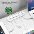 thumbnail image 2 of Desk Accessories for Charging Organizer - 5 Packs Grey Computer Desk Accessories and Adhesive Cord Organizer for Cable Holder Cleans Up Messy Wires at Home, Car and Office, 2 of 14