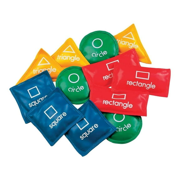 Kaplan Early Learning Company Geometric Beanbags - Set of 12