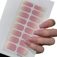 thumbnail image 1 of 16 Pcs Gradient Semi-Cured Gel Nail Strips Kit, Waterproof Adhesive Nail Art Wraps for Easy DIY Manicure, Full Cover Patch for Spring & Summer, 1 of 8