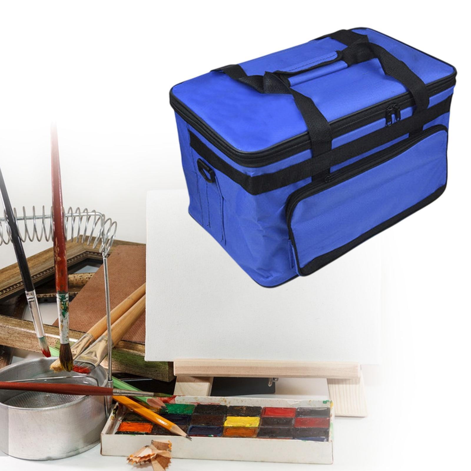GUOOL Storage Bag for Art Supplies with Handle, Waterproof Tote Transport Box, Travel Craft Bag for Sketches of Sketches of Sketches S Blue