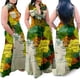thumbnail image 2 of Vestido camisero informal con solapa y sin mangas con estampado de mapa para mujer de talla grande, 2 of 6