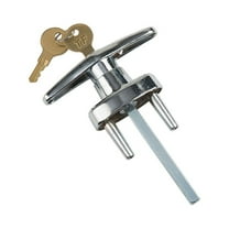 Garage Door Lock T Handle w/2 Keys - Universal Replacement