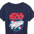 thumbnail image 3 of Star Wars - Millennium Falcon Americana - Women's Short Sleeve Classic Fit Tee, 3 of 5