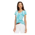 thumbnail image 1 of Camiseta estampada cuello en V Tommy Hilfiger Mujer Verde XS, 1 of 2