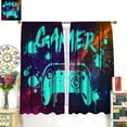 thumbnail image 6 of Video Game Curtains, Game Gamepad Red Blackout Window Drape Boys Bedroom Window Drapes Gamepad Art Printed Living Room Decor 42" W x 84" L x2【Blackout】, 6 of 6