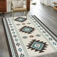 thumbnail image 4 of 3x5 Area Rugs, Southwest Ethnic Non-Skid Rubber Backing Large Rectangle Rugs - Living Room Bedroom Home Office, Boho Aztec Tribal Abstract Aesthetic Indoor Floor Mat Carpets Washable Rug, 4 of 9