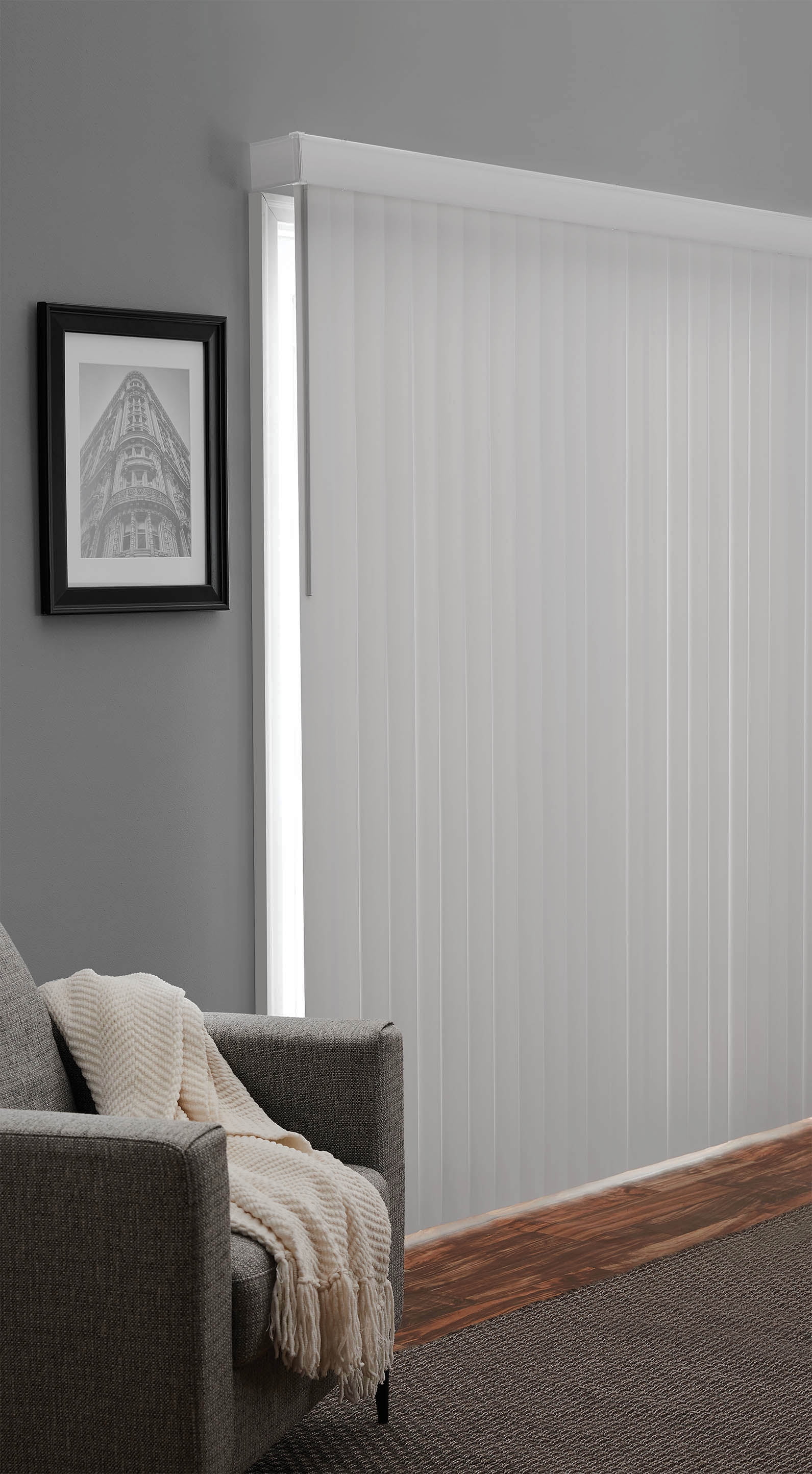Mainstays Ms Vertical Blind Room Darkening White