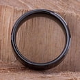 thumbnail image 6 of 1pc vacation style 8mm men's 304L stainless steel single ring, gun black coated carbon fiber inlay, non-rust beveled wedding ring,Black11, 6 of 9