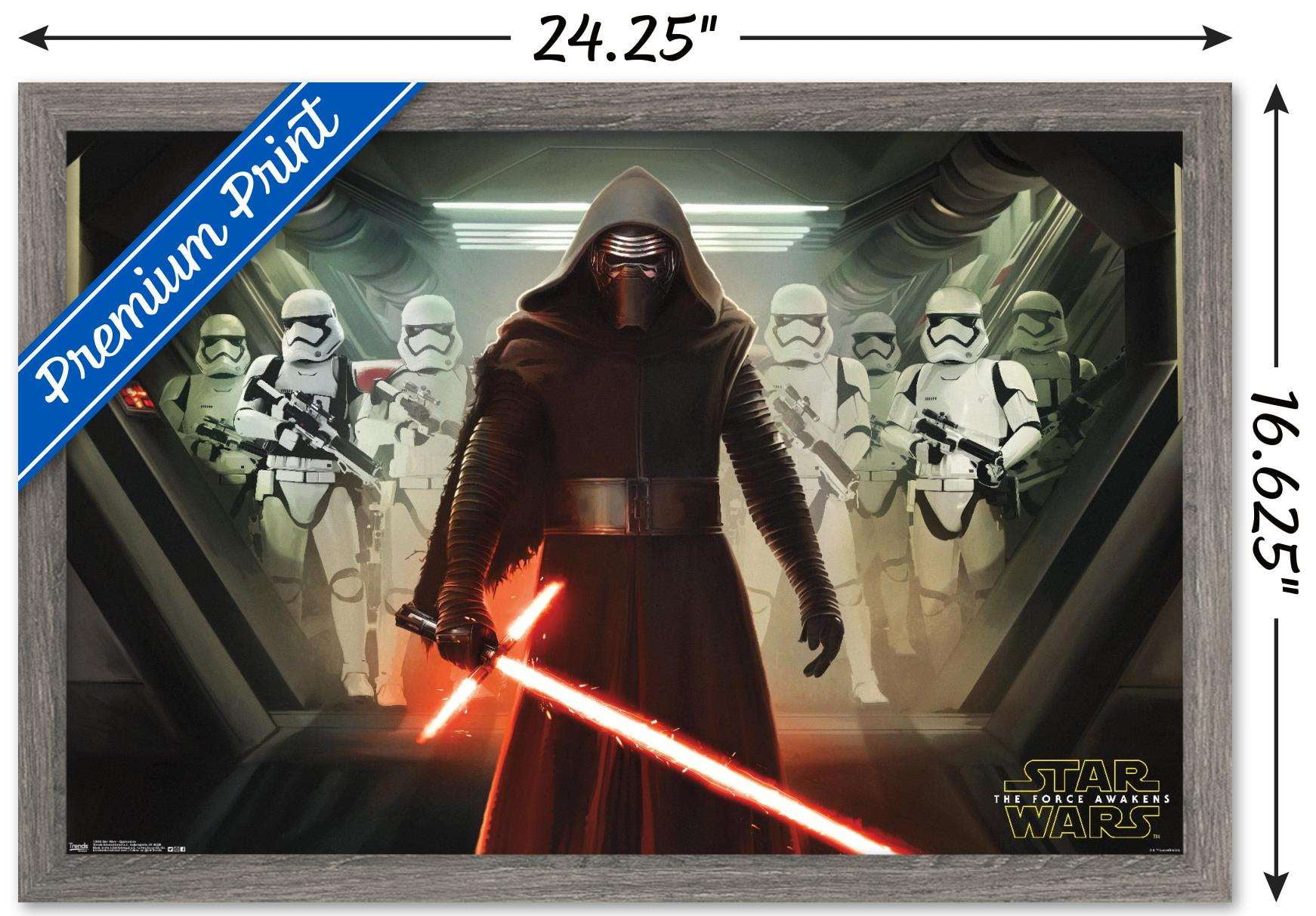 Star Wars: The Force Awakens - Oppression Wall Poster, 14.725" x 22.375", Framed