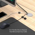 thumbnail image 2 of crativent Cable Clip Plugs Cord Holder Cable Manager Cable Fixed Data Line Fixer Organizer black 1Set, 2 of 6