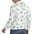 thumbnail image 3 of KLL Whale And Turtle Print Mens Hoodie Long Sleeve Casual Pullover Hooded Sweatshirt Fashion Drawstring Hoodies with Pocket-3X-Large, 3 of 6