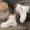 White, variant on Womens Platform Ankle Boots with Cute Heart Decor, Front Lace Up Chunky Lug Sole Ankle Booties, Fashion Round Toe Short Boots for Daily Wear