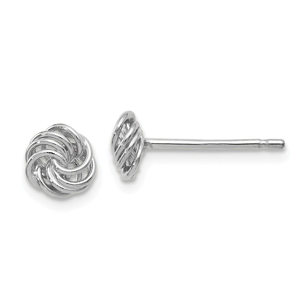 10.8mm x 10.8mm Solid 925 Sterling Silver Polished Flower Post Earrings