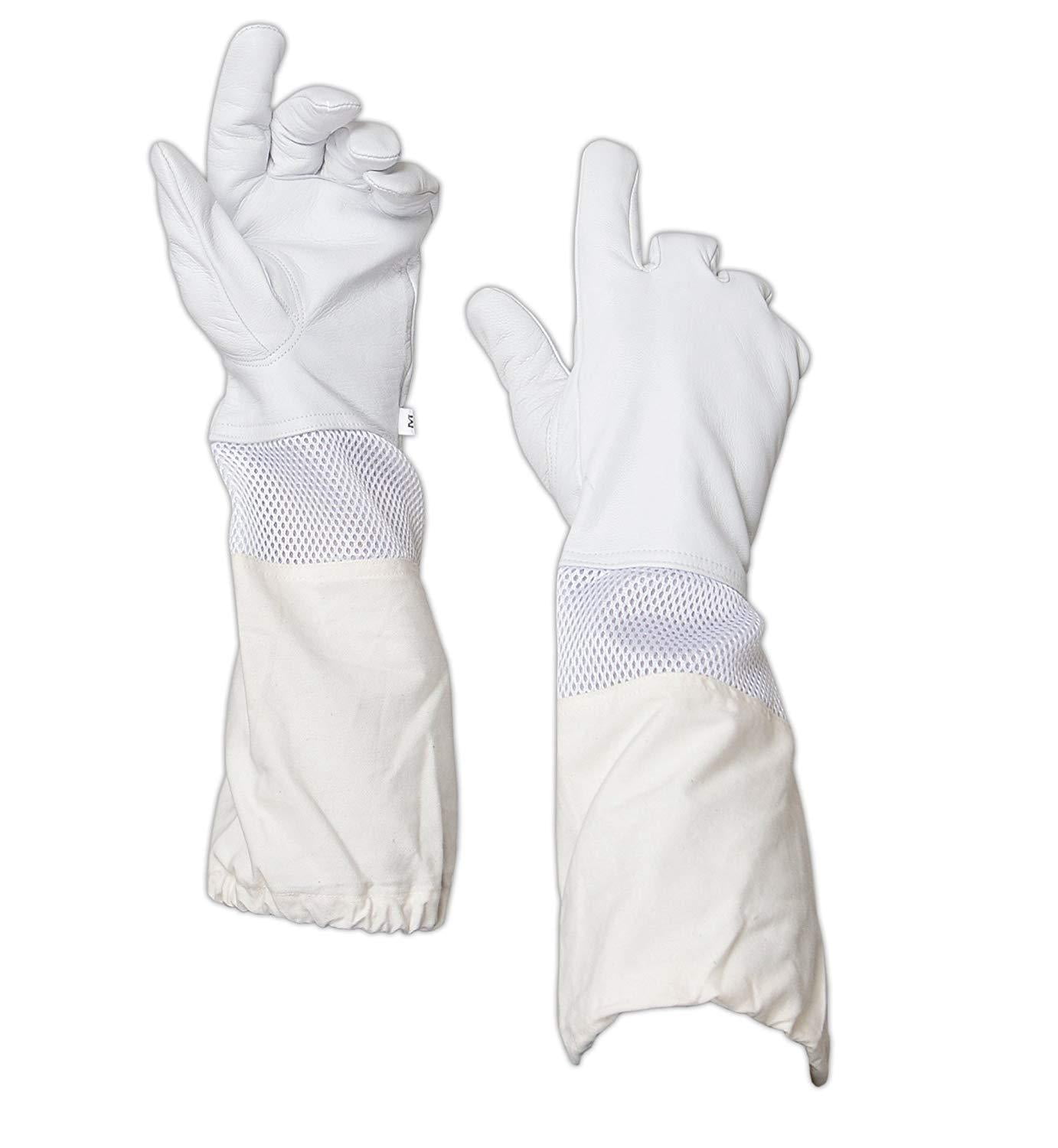 Goatskin Leather Apiary Beekeeping glove with Ventilated sleeve for