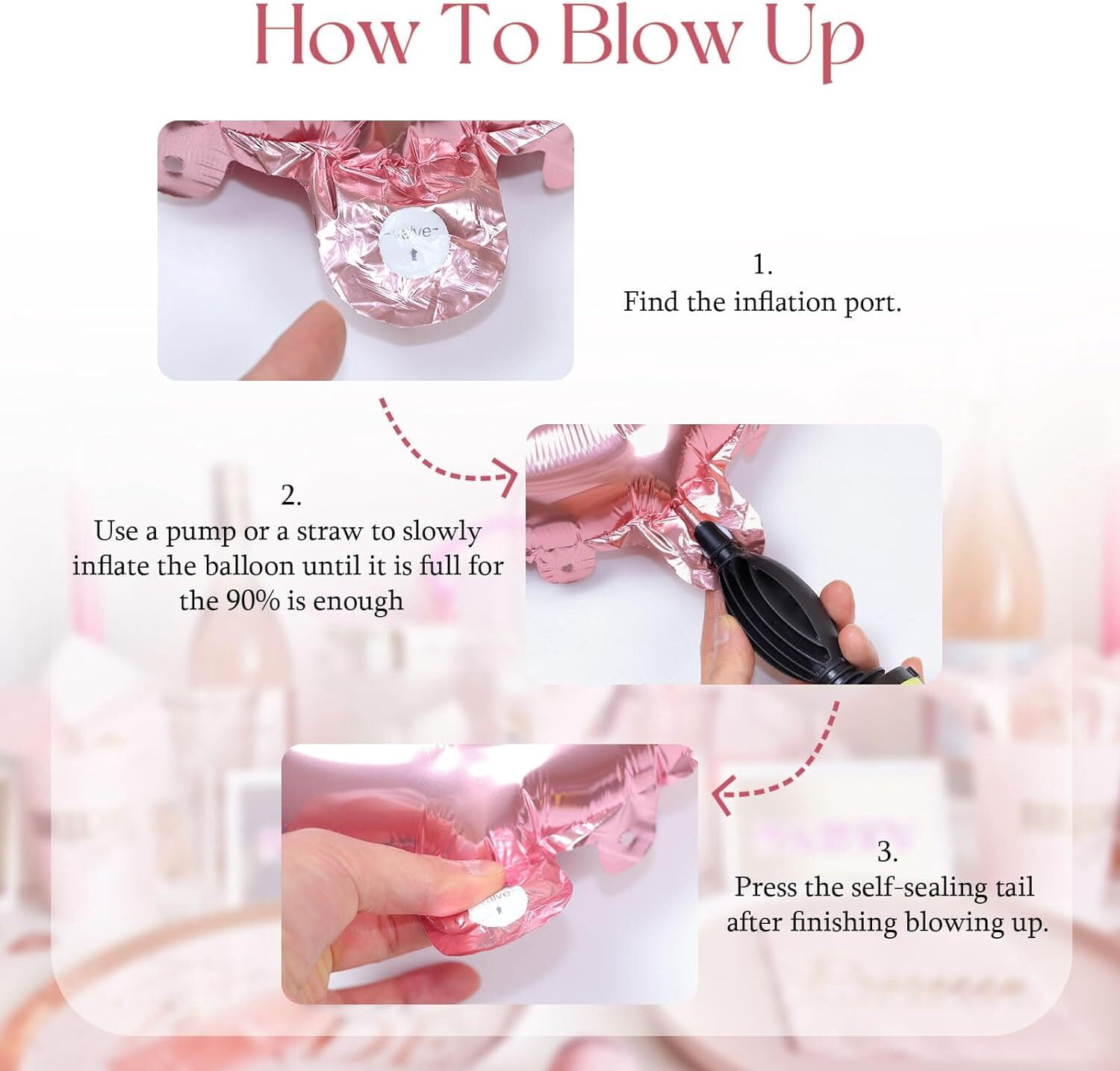 SFBOSF pink birthday Party Decoration Kits