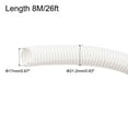 thumbnail image 2 of Split Wire Loom Tubing PE Corrugated Pipe Conduit 8M/26ft Length 17x21.2mm White for Wire Cable, 2 of 5