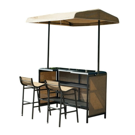 Outsunny Mesh 3 Piece Canopy Bar Set