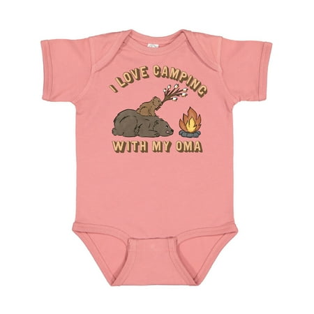 

Inktastic I Love Camping With My Oma Gift Baby Boy or Baby Girl Bodysuit