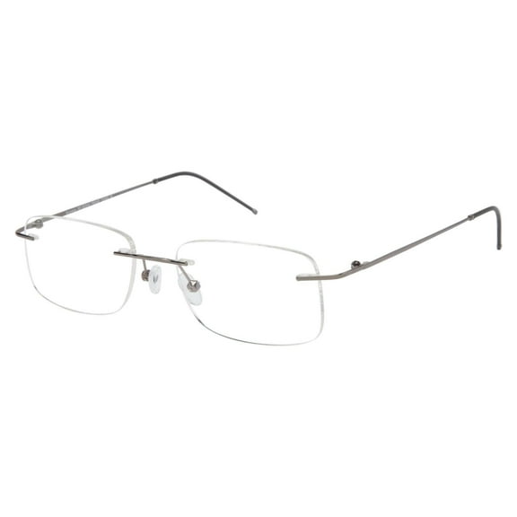 NEW SUCCESS SS-303 Gunmetal Rimless Eyeglasses 49mm with Case
