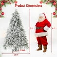 thumbnail image 3 of Costway 7 FT Pre-Lit Artificial Christmas Tree with 743 PVC & Pine Needles & PE Tips, 3 of 10