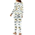 thumbnail image 3 of FOR U DESIGNS Star Moon Panda Women's Long Sleeve Drawstring Pajamas Set 2 Piece Size M Nightwear Long Crew Neck Tops and Pants for Women Sleepwear Soft Pjs Set, 3 of 6