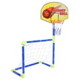 thumbnail image 1 of Greensen 2 In 1 Children Portable Football Basketball Set Soccer Goal Hoop Backboard Sports Toy for Kids, Portable Basketball Stand, Football Basketball Set, 1 of 8