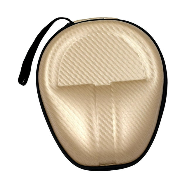 Estuche de auriculares estuche de viaje con cremallera suave de protección de la bolsa ligera cubierta de auriculares bolsita de almacenamiento dura Color de champán