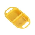 Folding Drain Basket Yellow Foldable Leaking Basket Fruit Vegetable