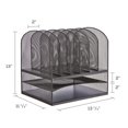 thumbnail image 2 of Safco Onyx Mesh 2 Tray, 6 Sorter Desktop Organizer 3255BU, Blue Powder Coat Finish, Durable Steel Mesh Construction, Space-Saving Functionality, 2 of 3